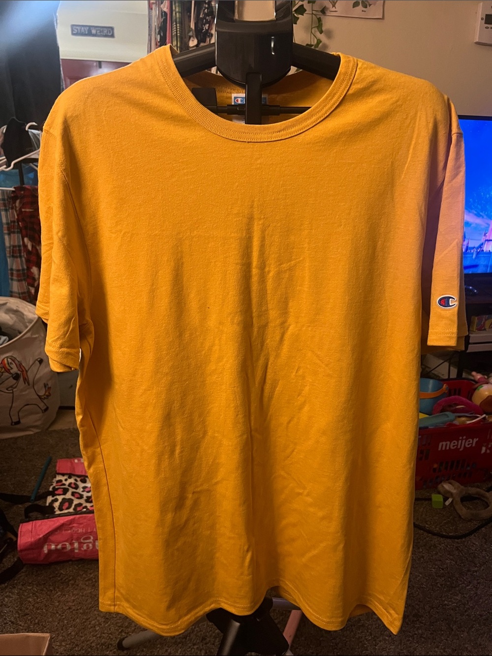 Champion Men’s Short Sleeve Tee in Mustard Yellow